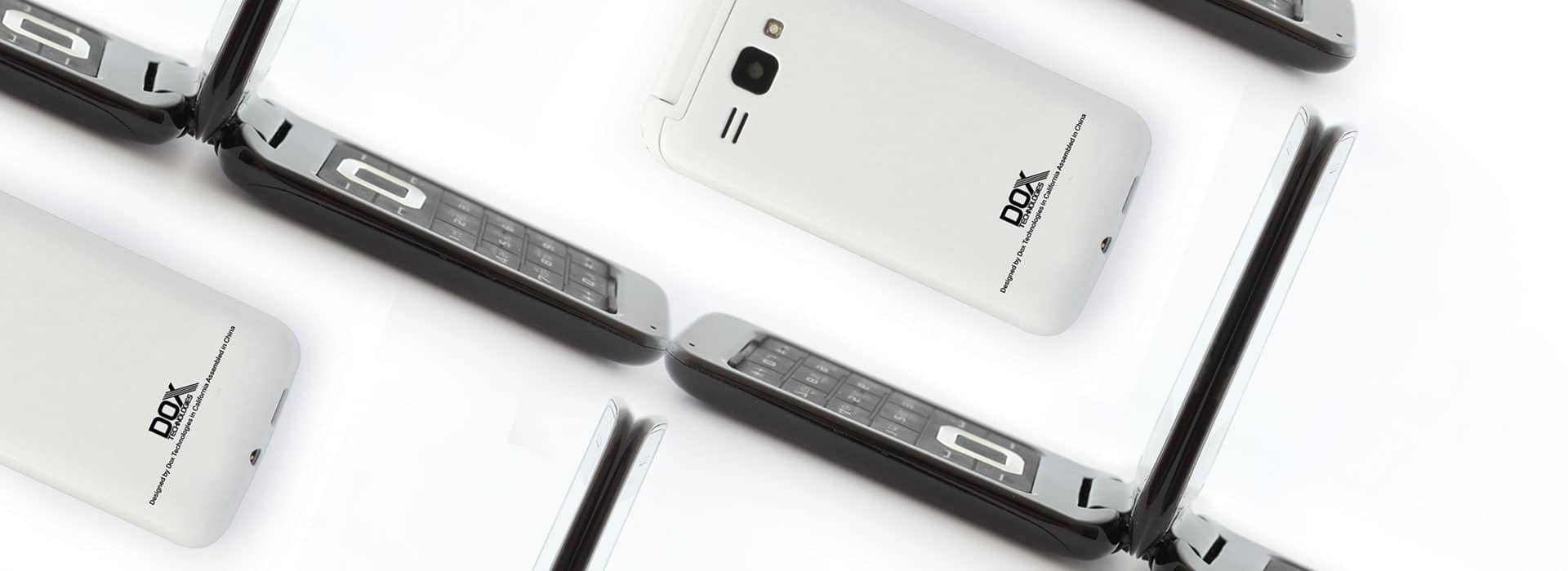 DOX - FLIP PHONE - V400 WHITE - BLACK